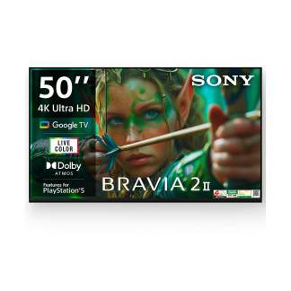Sony 126 cm (50) BRAVIA 2 II 4K Ultra HD Smart LED Google TV K-50S25M2 (Black)