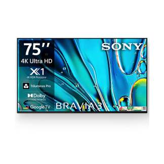 Sony 189 cm (75) BRAVIA 3 4K Ultra HD Smart LED Google TV K-75S30 (Black)