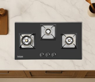 Hindware Built-in Gas Hob Elisa Plus 3 Burner 78cm Auto Ignition
