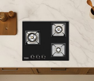 Hindware Built-in Gas Hob Gloria Plus 3 Burner 60cm Auto Ignition