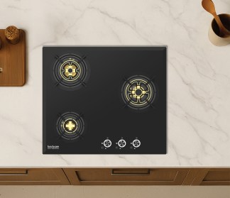 Hindware Built-in Gas Hob Cassia 3 Burner 60cm Auto Ignition
