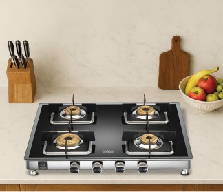 Hindware Dario 4 Burner Glass Top Gas Stove