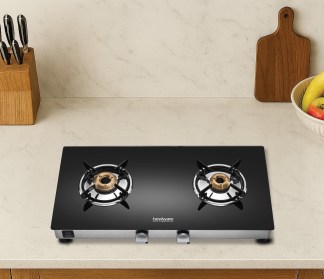 Hindware ARMO Plus GL 2 Burner Glass Top Gas Stove