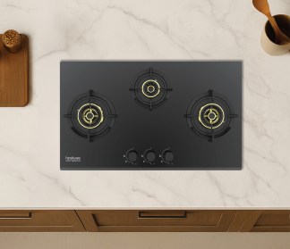 Hindware Built-in Gas Hob Hazel 3 Burner 75cm Auto Ignition