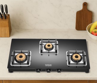 Hindware Arsenio 3 Burner Glass Top Gas Stove