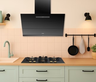 Hindware Chimney Lexia Plus Autoclean 90cm 1550 m3/hr Black Filterless Motion Sensor & Touch Control