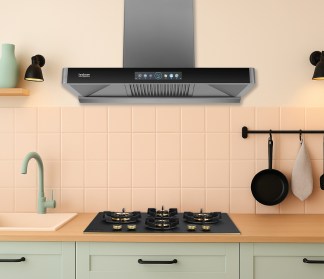 Hindware Chimney Marcella Autoclean 90cm 1700 m3/hr Grey Filterless Motion Sensor & Touch Control