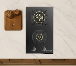 Hindware Built-in Gas Hob Hazel VT 2 Burner 30cm Auto Ignition