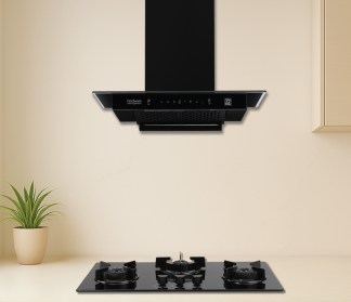 Hindware Chimney Mariana Autoclean 60cm 1180 m3/hr Black Filterless Motion Sensor & Touch Control