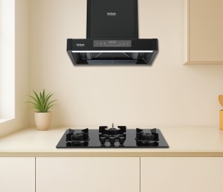Hindware Chimney Optimus iPro BLDC 60cm 1900 m3/hr Black Filterless Auto Clean Mobile App Control