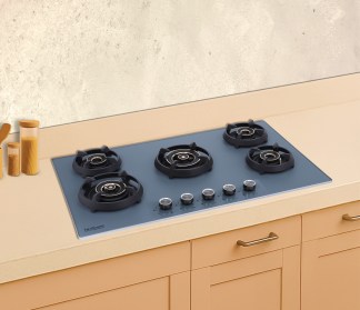 Hindware Built-in Gas Hob Graphite 5 Burner 86cm Auto Ignition