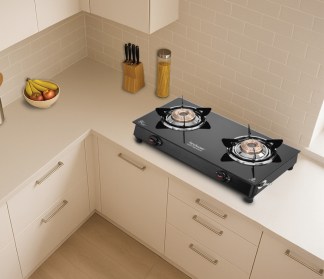 Hindware Benecio Plus 2 Burner Glass Top Gas Stove