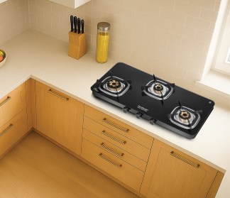 Hindware Apex 3 Burner Glass Top Gas Stove