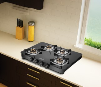 Hindware Apex 4 Burner Glass Top Gas Stove