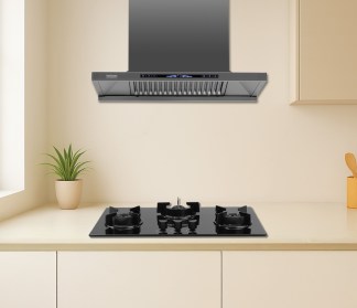 Hindware Chimney Imelda Autoclean 60cm 2000 m3/hr Silver Filterless Motion Sensor & Touch Control