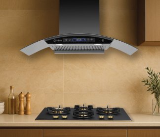 Hindware Chimney Cosima BLDC IN 90cm 1600 m3/hr Black Filterless Auto Clean Motion Sensor & Touch Control
