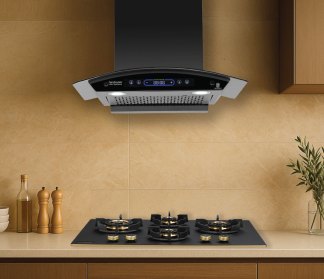 Hindware Chimney Cosima BLDC IN 60cm 1600 m3/hr Black Filterless Auto Clean Motion Sensor & Touch Control