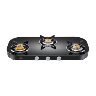 Hindware Amerigo 3 Burner Glass Top Gas Stove