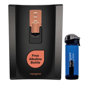 Aquaguard Enrich Superio 2X RO+UV Active Copper Alkaline Stainless Steel Water Purifier + Alkaline Bottle