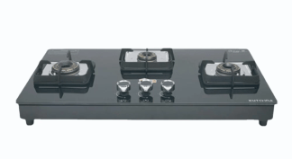 Kutchina Cookmate 3 Burner Glass Top Gas Stove Auto Ignition
