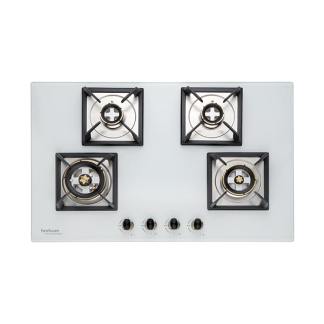 Hindware Built-in Gas Hob Bravia White 4 Burner 80cm Auto Ignition