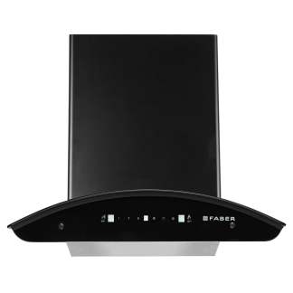 Faber Chimney Magnus IN HC SC FL EBK 60cm 1500 m3/hr Curved Glass Chimney Filterless Auto Clean