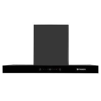 Faber Chimney Silencio BLDC HC SC FL BK IN 90cm 1500 m3/hr T-Shape Chimney Filterless Auto Clean