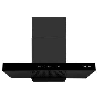 Faber Chimney Sigma BLDC HC SC FL BK IN 90cm 1600 m3/hr T-Shape Chimney Filterless Auto Clean