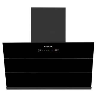 Faber Chimney Aries XL FL HC SC BK IN 90cm 1400 m3/hr Slant Chimney Filterless Auto Clean
