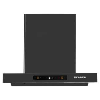Faber Chimney Majestic BLDC TC FL SC HC BK IN 60cm 1500 m3/hr T-Shape Chimney Filterless Auto Clean