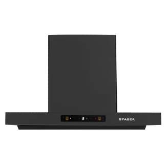 Faber Chimney Charm BLDC IN HC SC FL BK 75cm 1500 m3/hr T-Shape Chimney Filterless Auto Clean