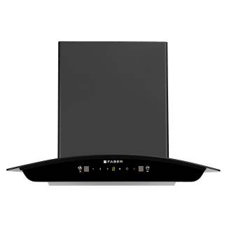 Faber Chimney Sunny RC IN HC SC FL LG 60cm 1400 m3/hr Curved Glass Chimney Filterless Auto Clean