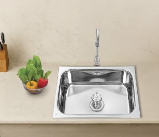 Hindware Pressed Kitchen Sink 516259 (24x18x9 in)