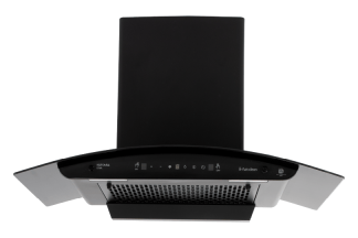 Kutchina Chimney Diva 75cm 1500 m3/hr Curved Glass Filterless Auto Clean BLDC Touch Control with Wave Sensor