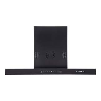 Faber Chimney Silencio 3D IND HC SC FL BK 90cm 1400 m3/hr T-Shape Chimney Filterless Auto Clean