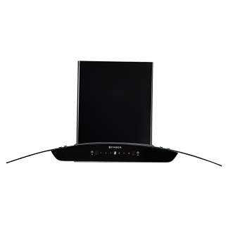 Faber Chimney Miami IN HC SC FL BK 90cm 1200 m3/hr Curved Glass Chimney Filterless Auto Clean