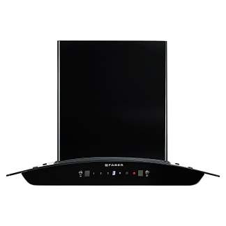 Faber Chimney Miami IN HC SC FL BK 60cm 1200 m3/hr Curved Glass Chimney Filterless Auto Clean