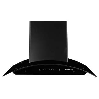 Faber Chimney Magnus IN HC SC FL EBK 75cm 1500 m3/hr Curved Glass Chimney Filterless Auto Clean
