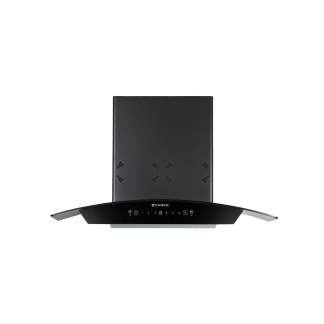 Faber Chimney Stella 3D IN HC SC FL BK 75cm 1400 m3/hr Curved Glass Chimney Filterless Auto Clean