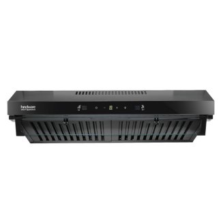 Hindware Chimney Verita TC BF 2M F 60cm 700 m3/hr Straight Line Black Baffle Filter Touch Control