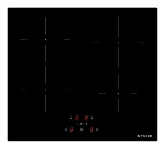 Faber Built-in Induction Hob FBH 64 BK (4 Zone, Black Glass)
