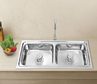 Hindware Pressed Kitchen Sink 512469 (33x20x8 in)
